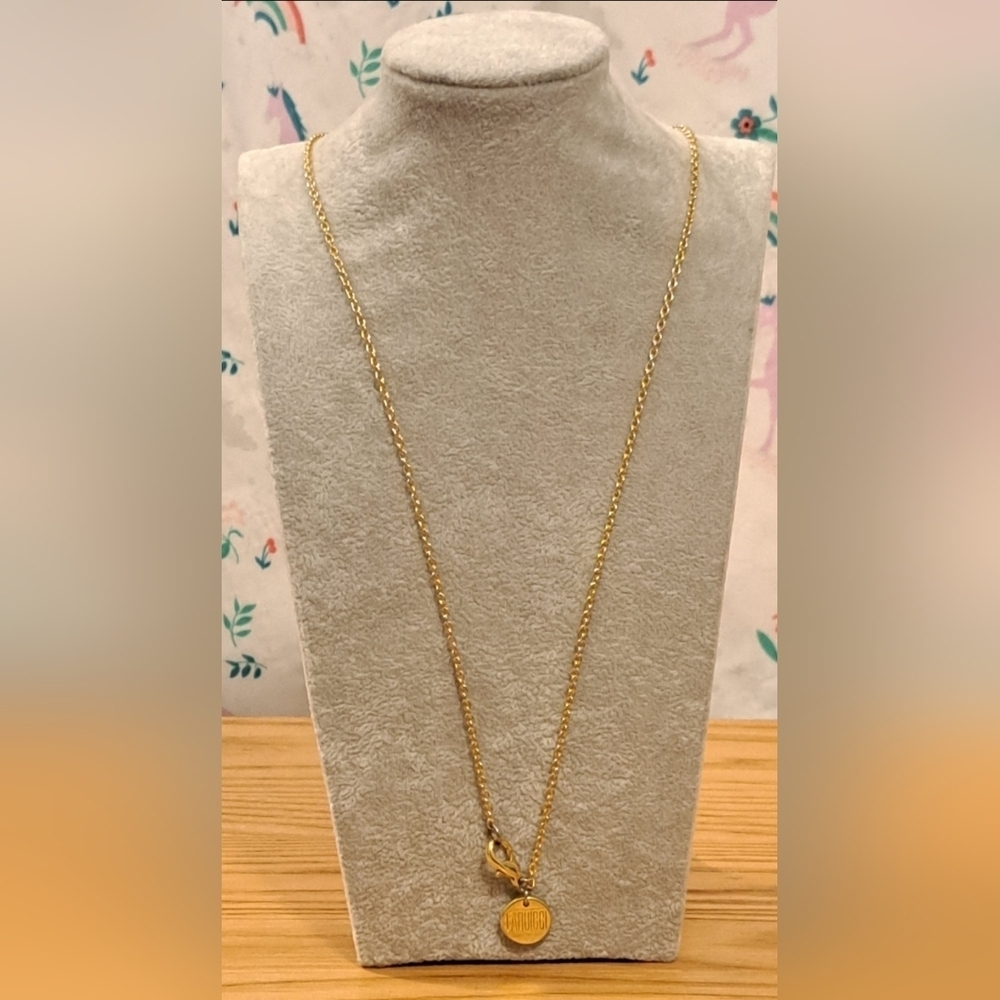 EUC Revolve Laruicci Crystal & Gold Plate Boho Long Casual Necklace Jewelry - Picture 3 of 4